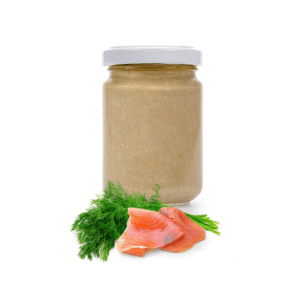 Creme de endro e salmão