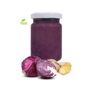 Pesto de repolho roxo e gengibre